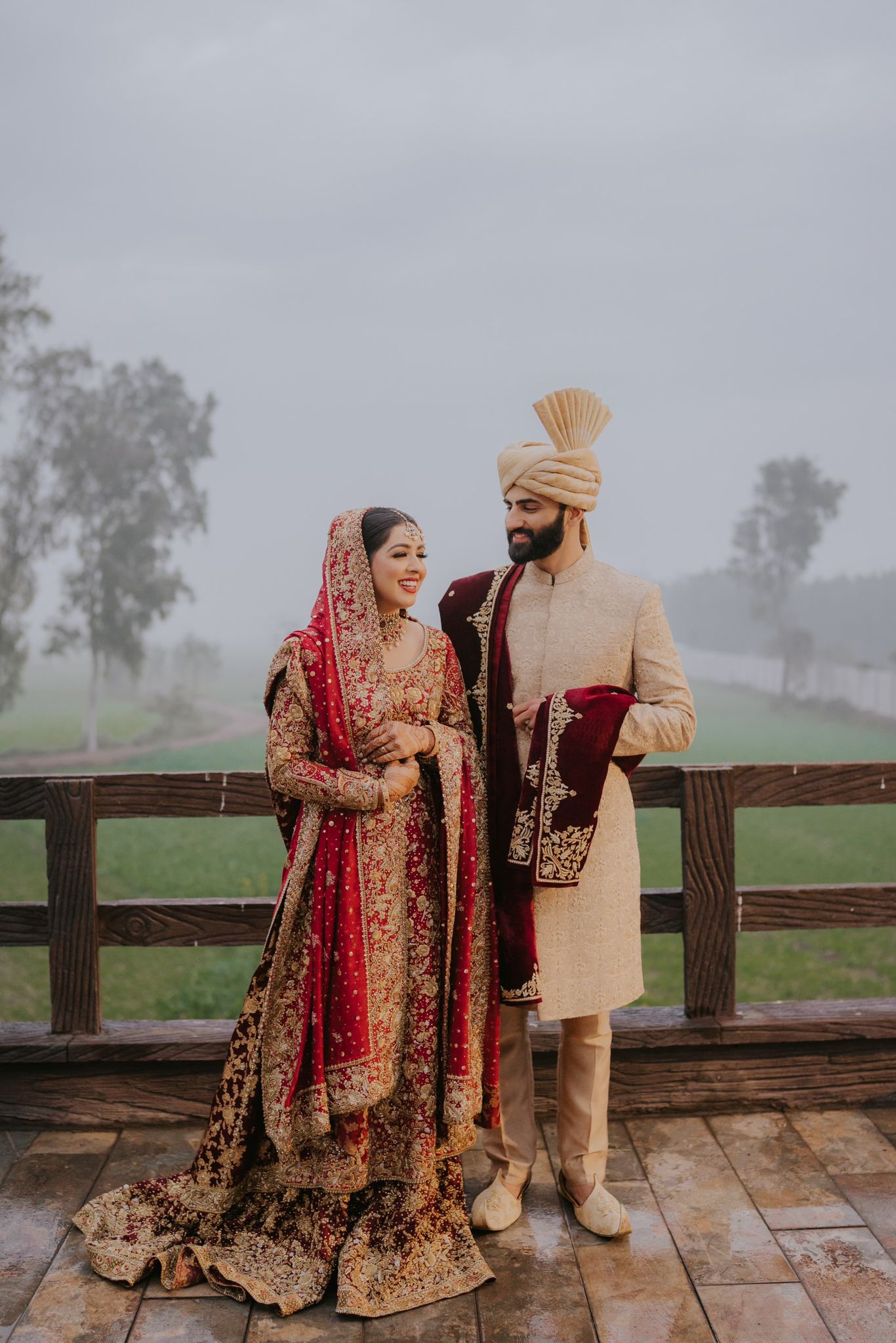 Traditional wedding couple
